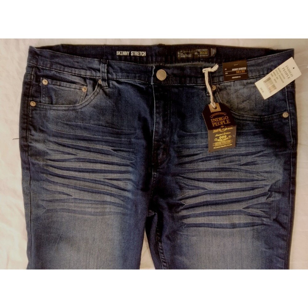 Indigo People Dexter Skinny Stretch Denim Jeans Pants Mens Size 38 x 32 - Picture 5 of 11